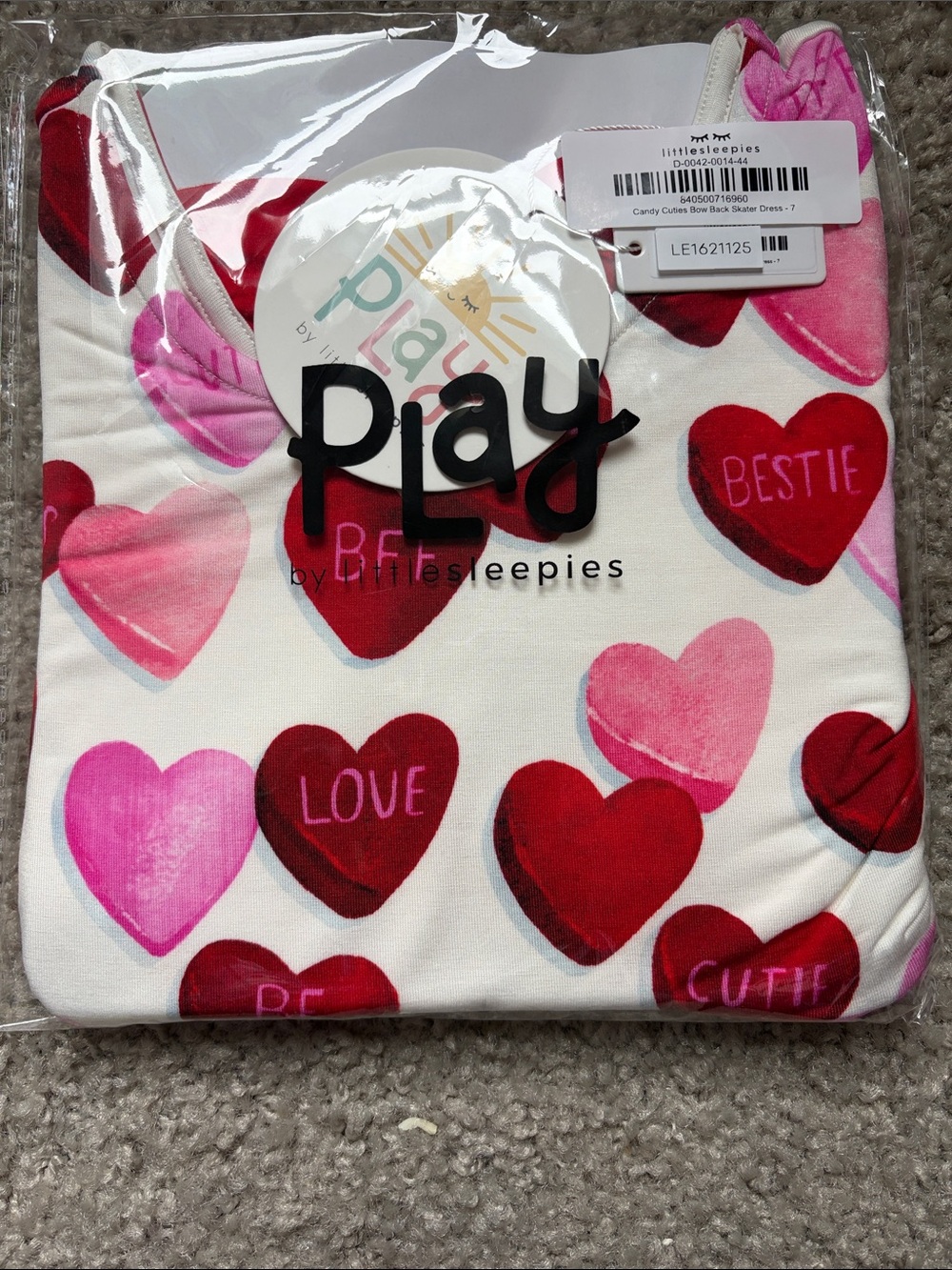 Play by Little Sleepies- Candy Cuties Bow back skater dress